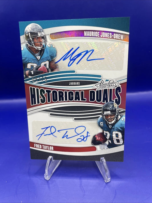 Fred Taylor and Maurice Jones-Drew. 2025 Panini Absolute Historical 2 Auto