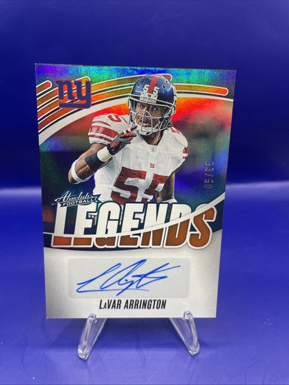 Lavar Arrington 2025 Panini Absolute Legends Auto /50